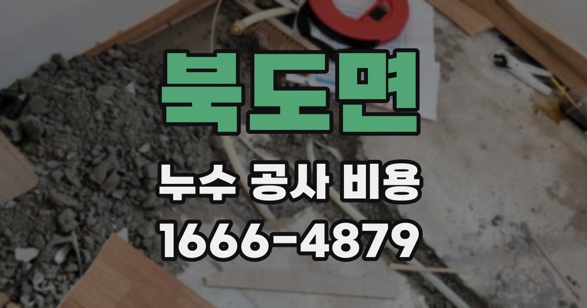 북도면 누수 공사 비용