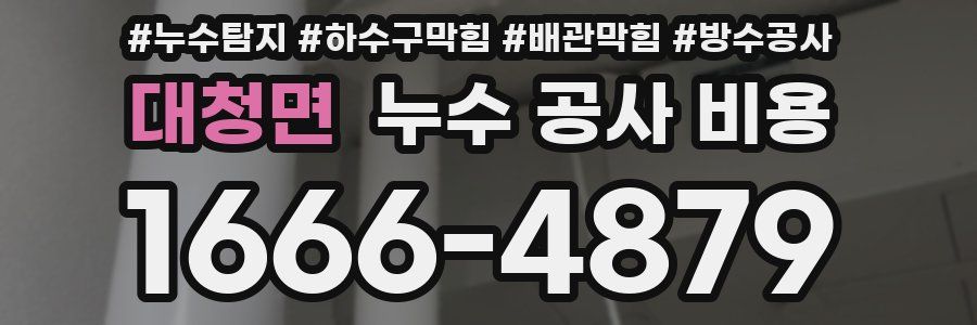 대청면 누수 공사 비용