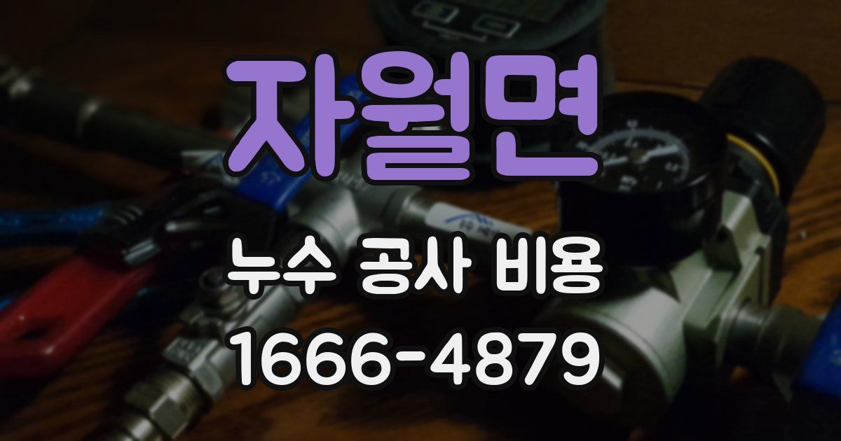 자월면 누수 공사 비용