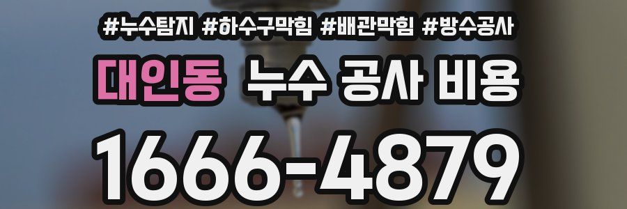 대인동 누수 공사 비용