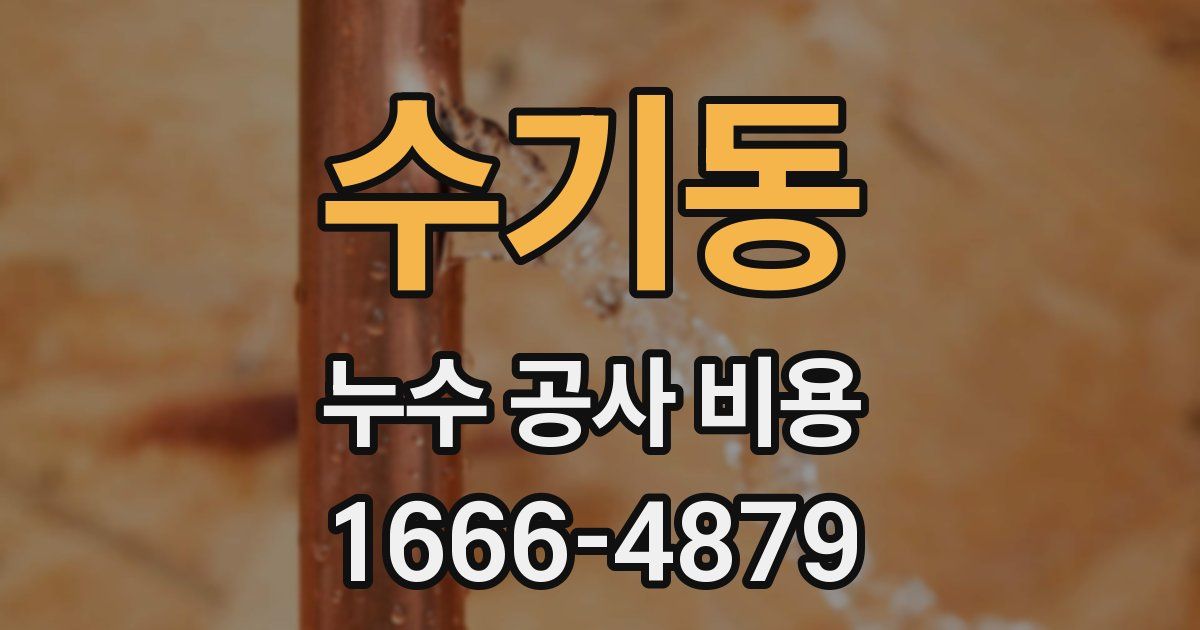 수기동 누수 공사 비용