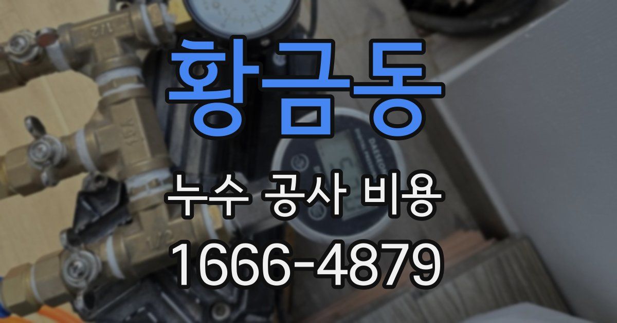 황금동 누수 공사 비용