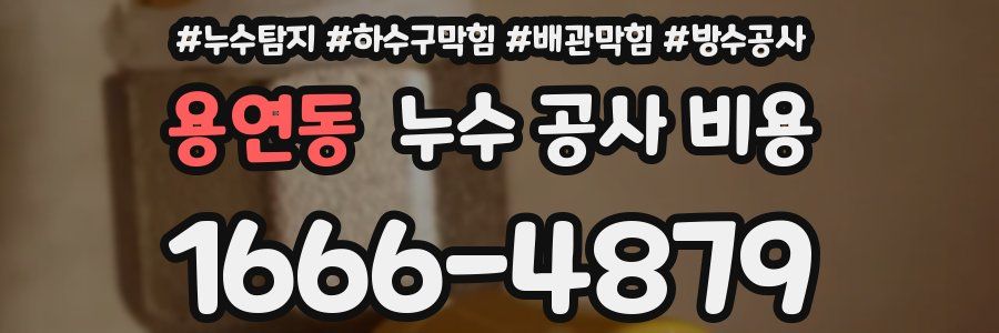 용연동 누수 공사 비용