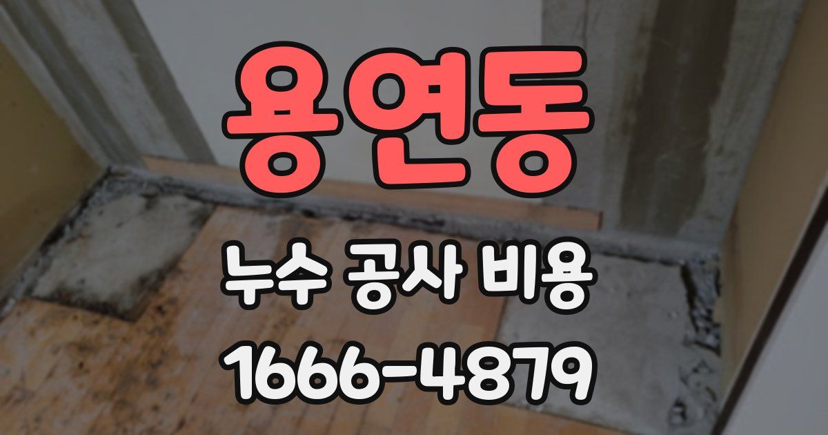 용연동 누수 공사 비용