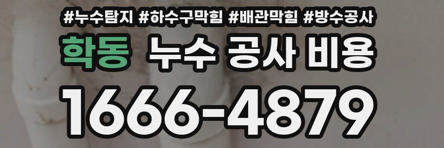 학동 누수 공사 비용