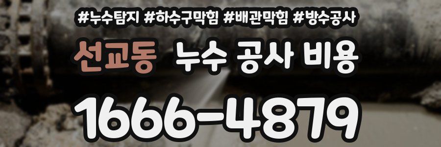 선교동 누수 공사 비용