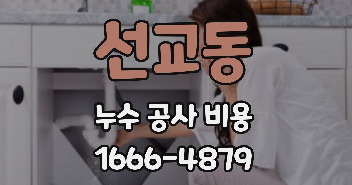 선교동 누수 공사 비용