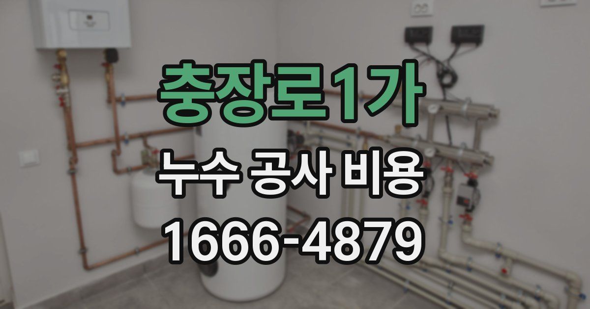 충장로1가 누수 공사 비용