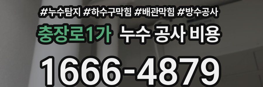 충장로1가 누수 공사 비용