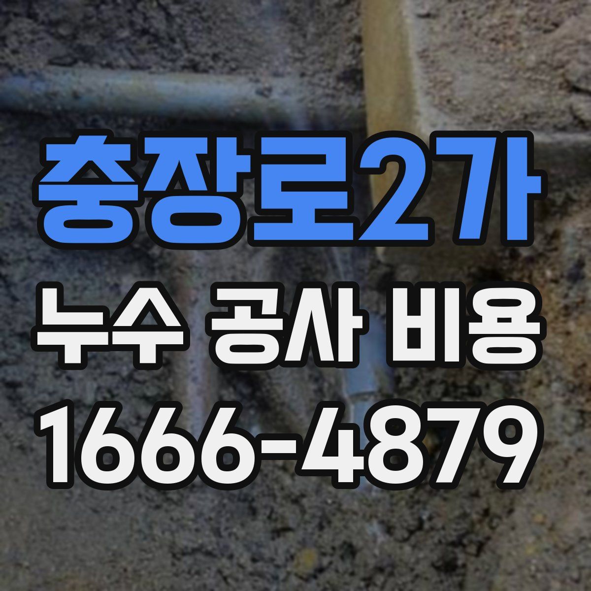 충장로2가 누수 공사 비용
