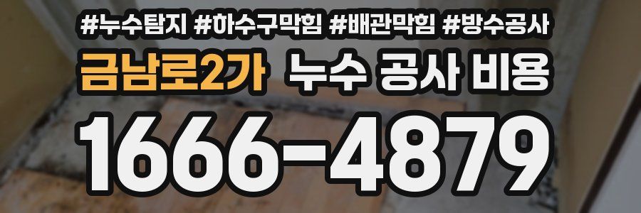 금남로2가 누수 공사 비용