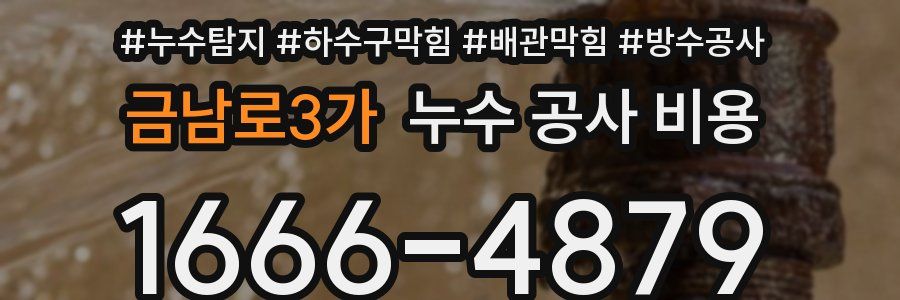 금남로3가 누수 공사 비용