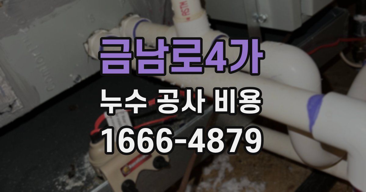 금남로4가 누수 공사 비용