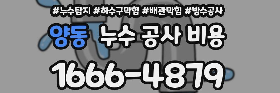 양동 누수 공사 비용