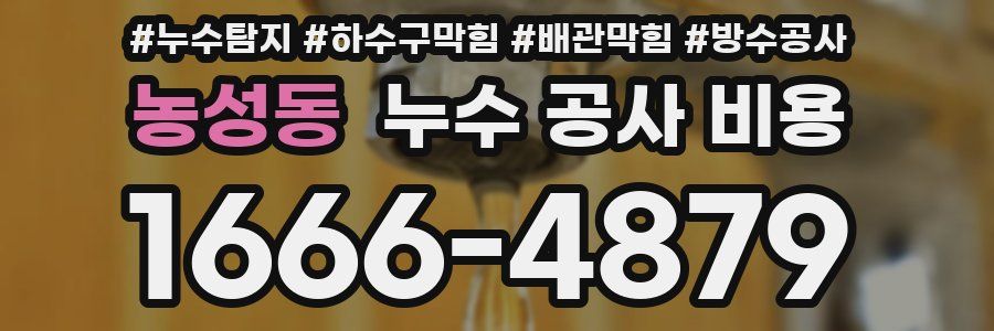 농성동 누수 공사 비용