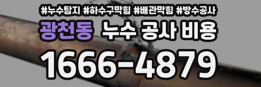 광천동 누수 공사 비용