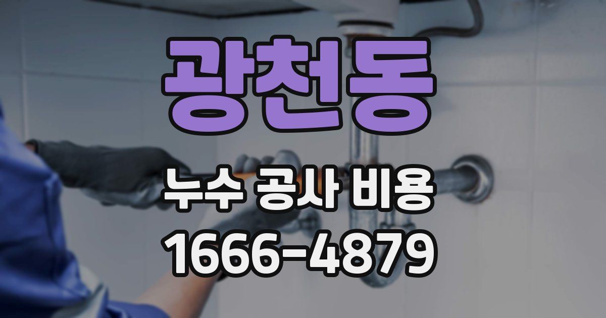 광천동 누수 공사 비용