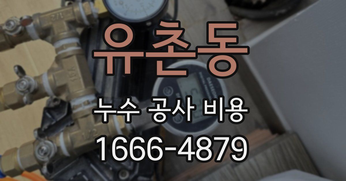 유촌동 누수 공사 비용