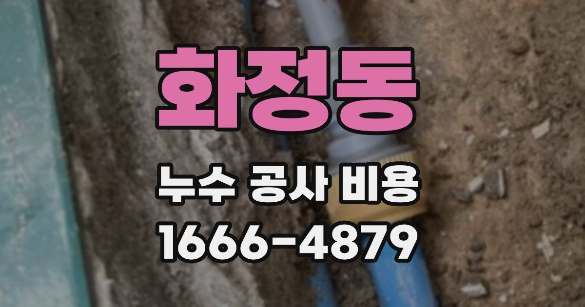 화정동 누수 공사 비용