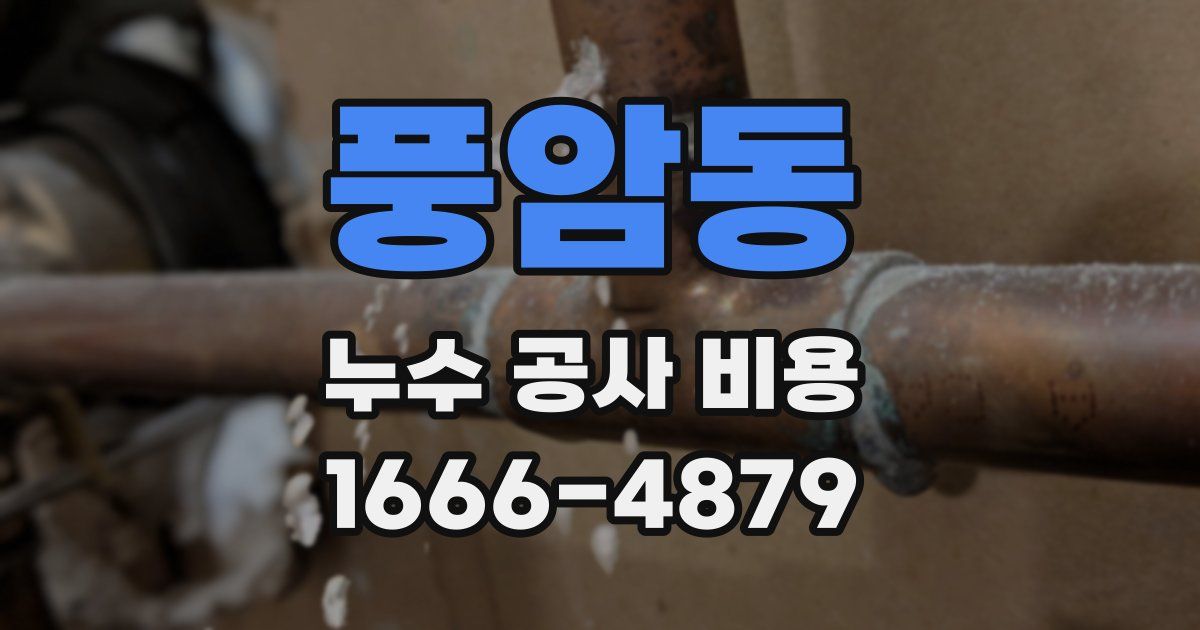 풍암동 누수 공사 비용