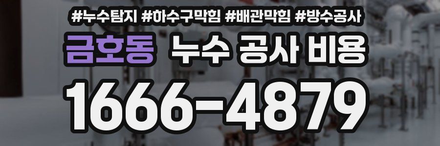 금호동 누수 공사 비용