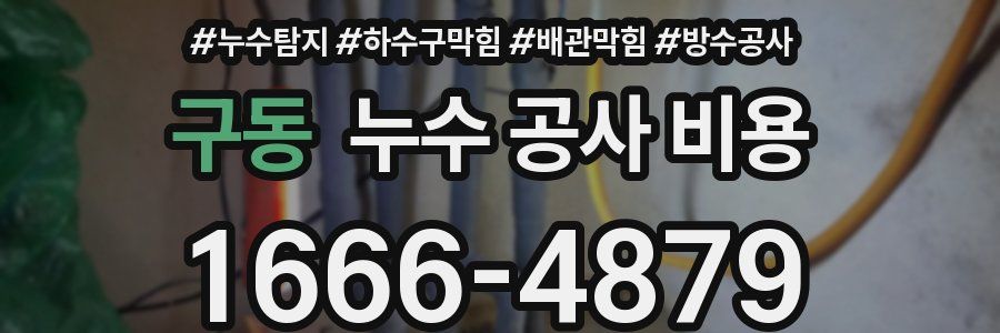 구동 누수 공사 비용