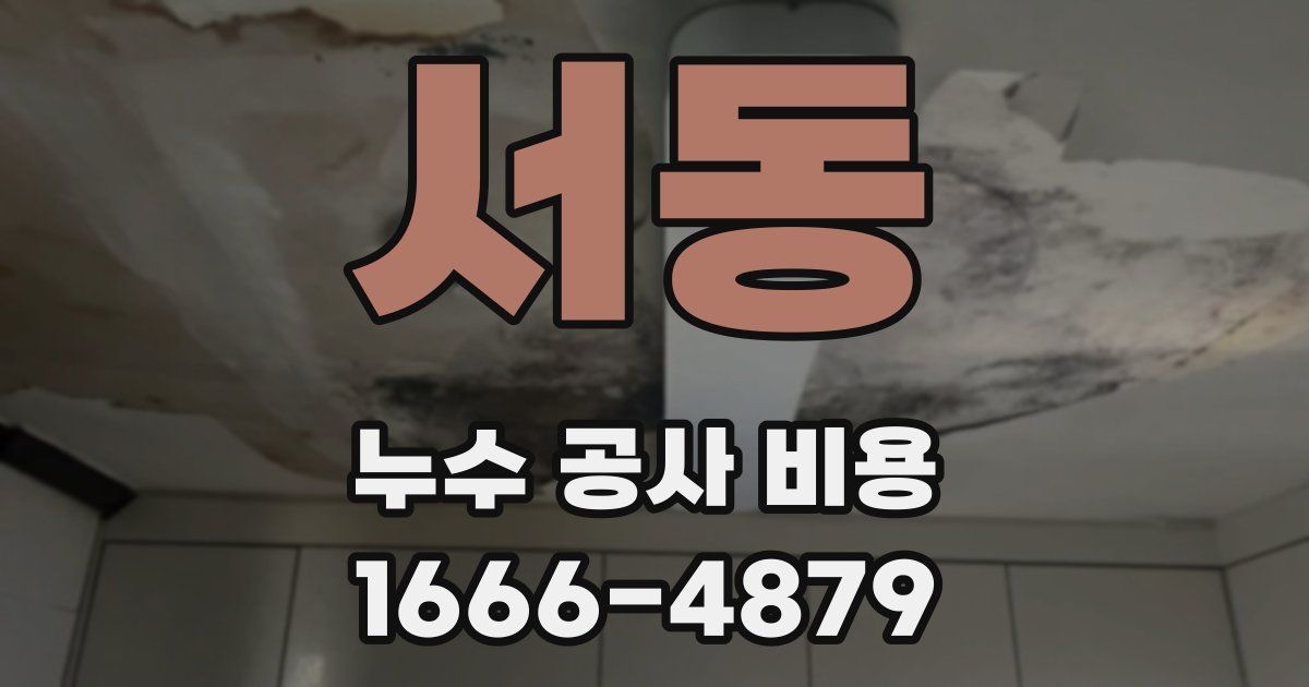 서동 누수 공사 비용
