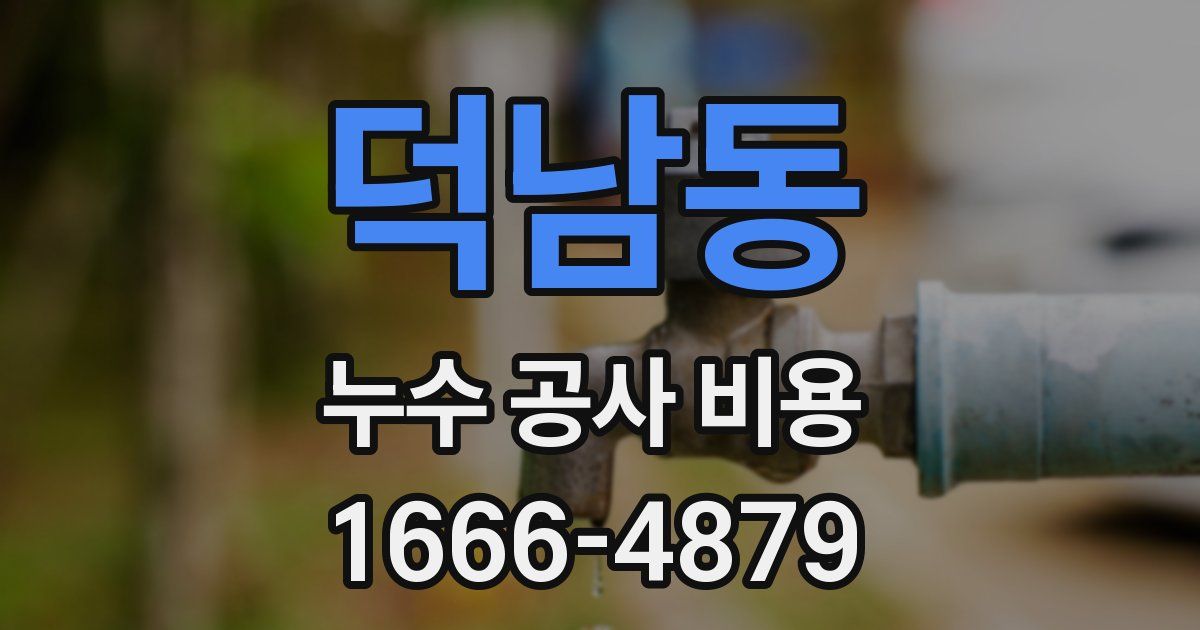 덕남동 누수 공사 비용