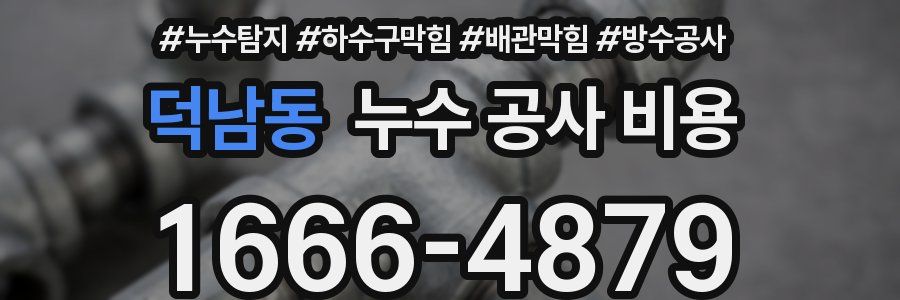 덕남동 누수 공사 비용