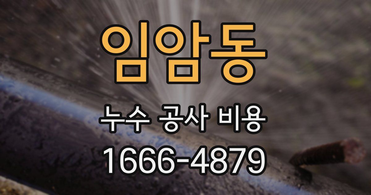임암동 누수 공사 비용