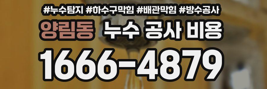 양림동 누수 공사 비용