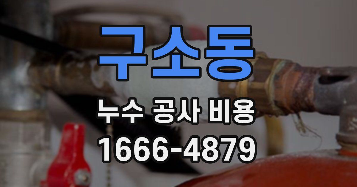 구소동 누수 공사 비용