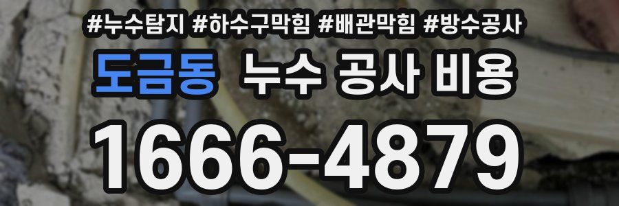 도금동 누수 공사 비용