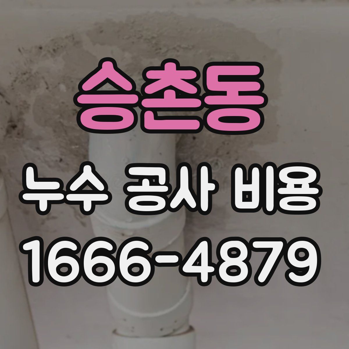 승촌동 누수 공사 비용