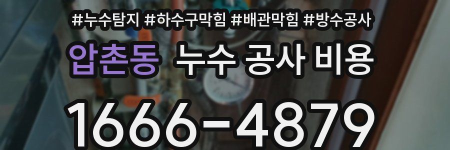 압촌동 누수 공사 비용