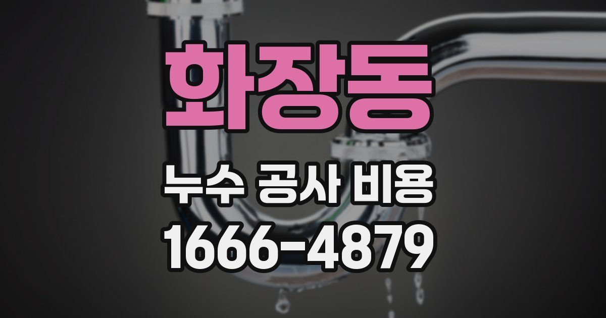화장동 누수 공사 비용