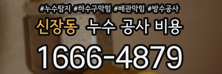 신장동 누수 공사 비용
