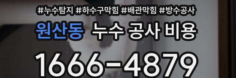 원산동 누수 공사 비용