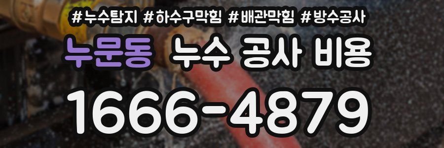누문동 누수 공사 비용