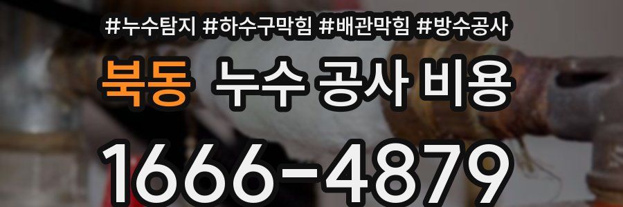북동 누수 공사 비용