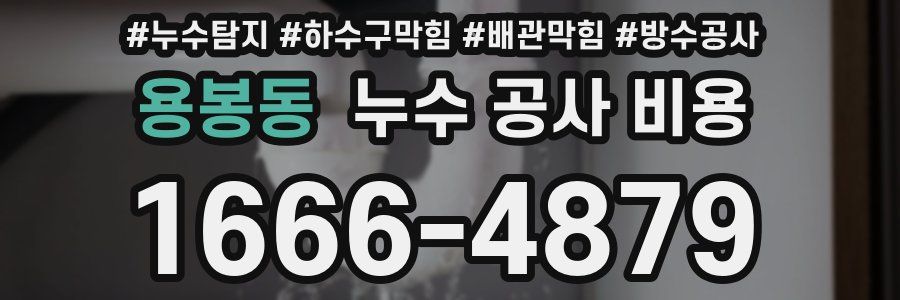 용봉동 누수 공사 비용
