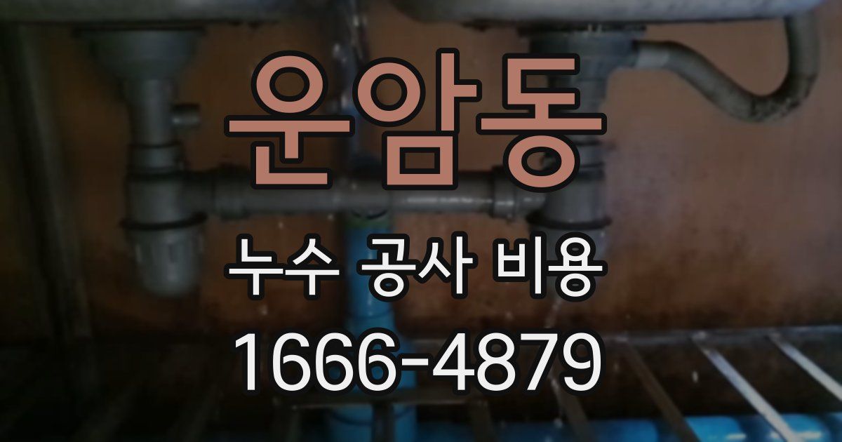 운암동 누수 공사 비용