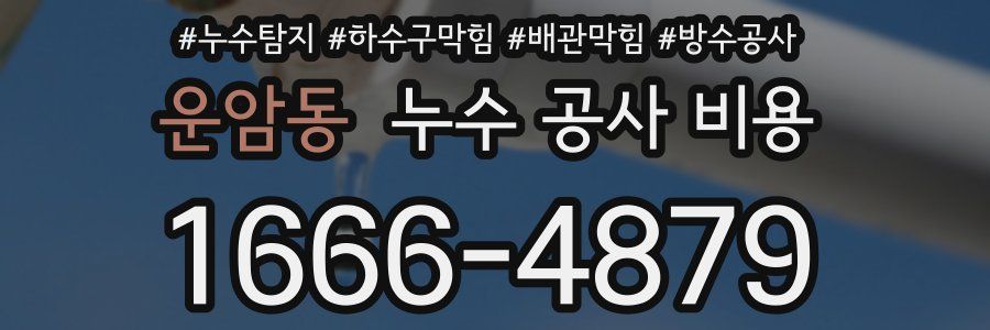 운암동 누수 공사 비용