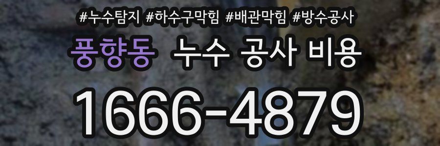 풍향동 누수 공사 비용