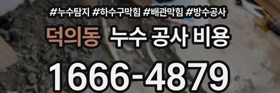 덕의동 누수 공사 비용