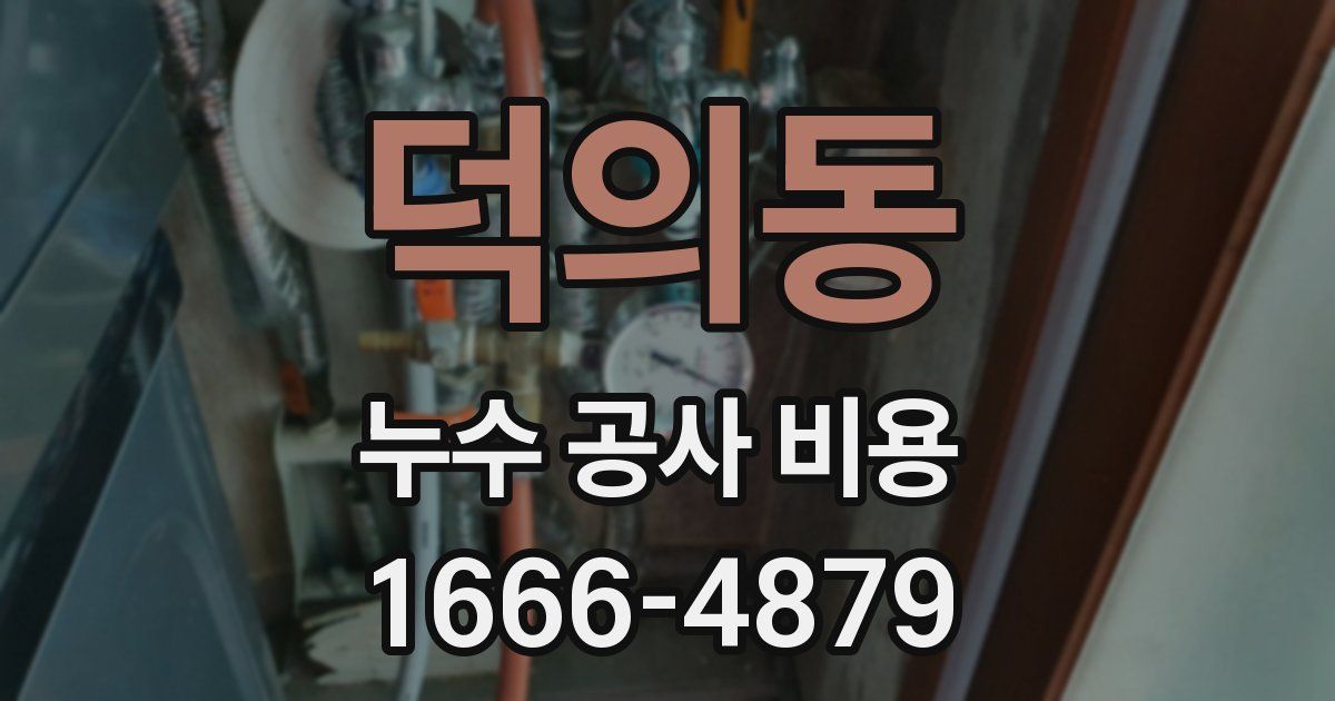 덕의동 누수 공사 비용