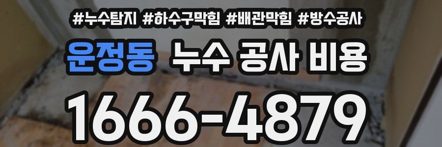 운정동 누수 공사 비용