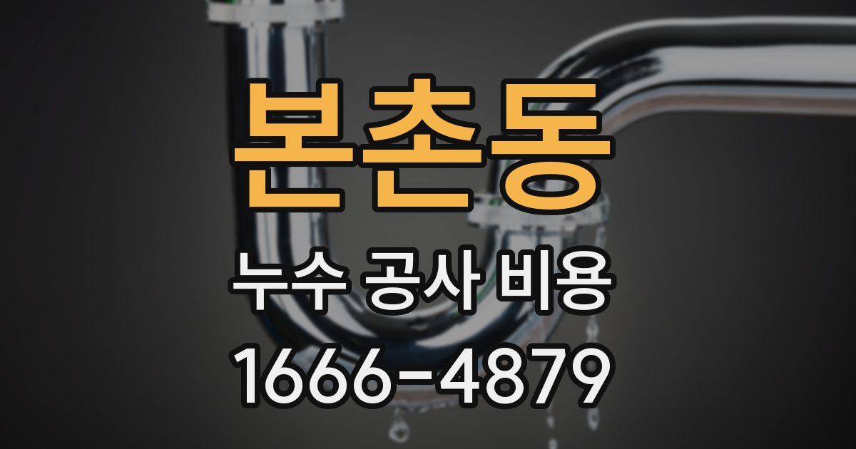 본촌동 누수 공사 비용