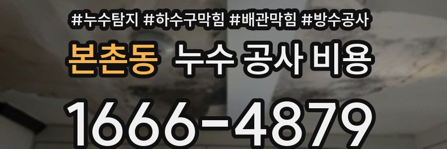 본촌동 누수 공사 비용
