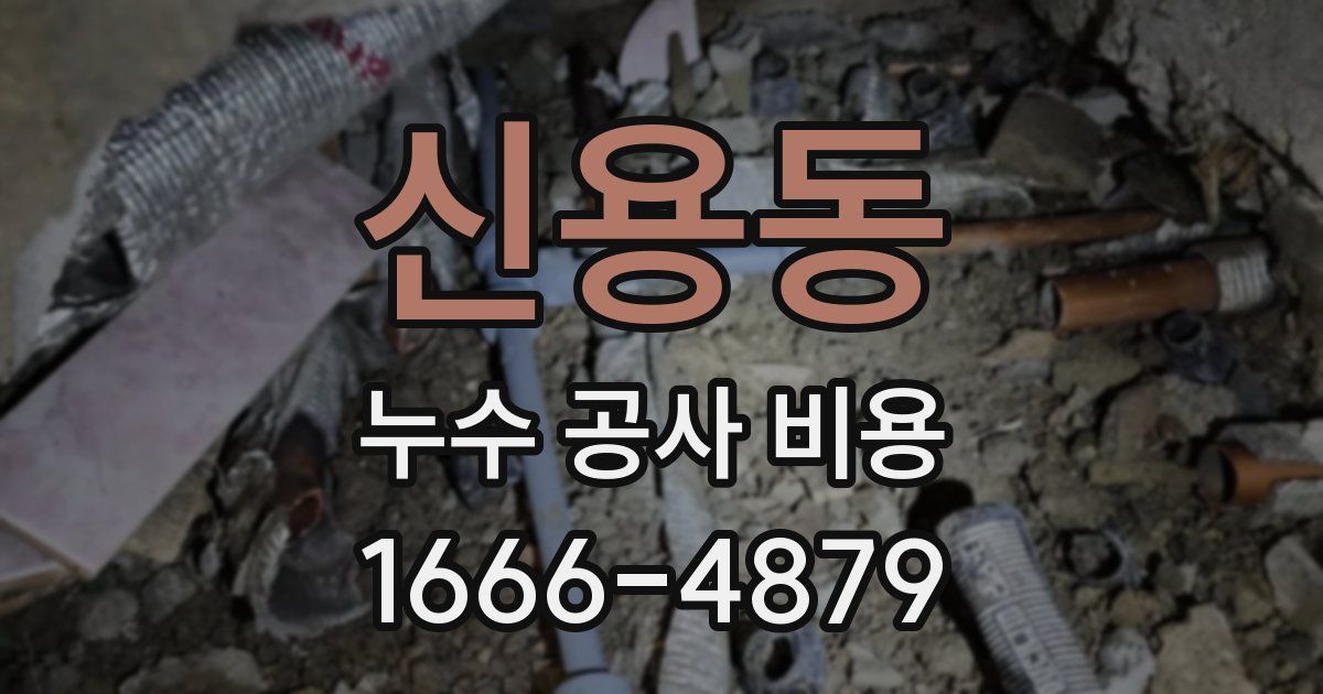 신용동 누수 공사 비용
